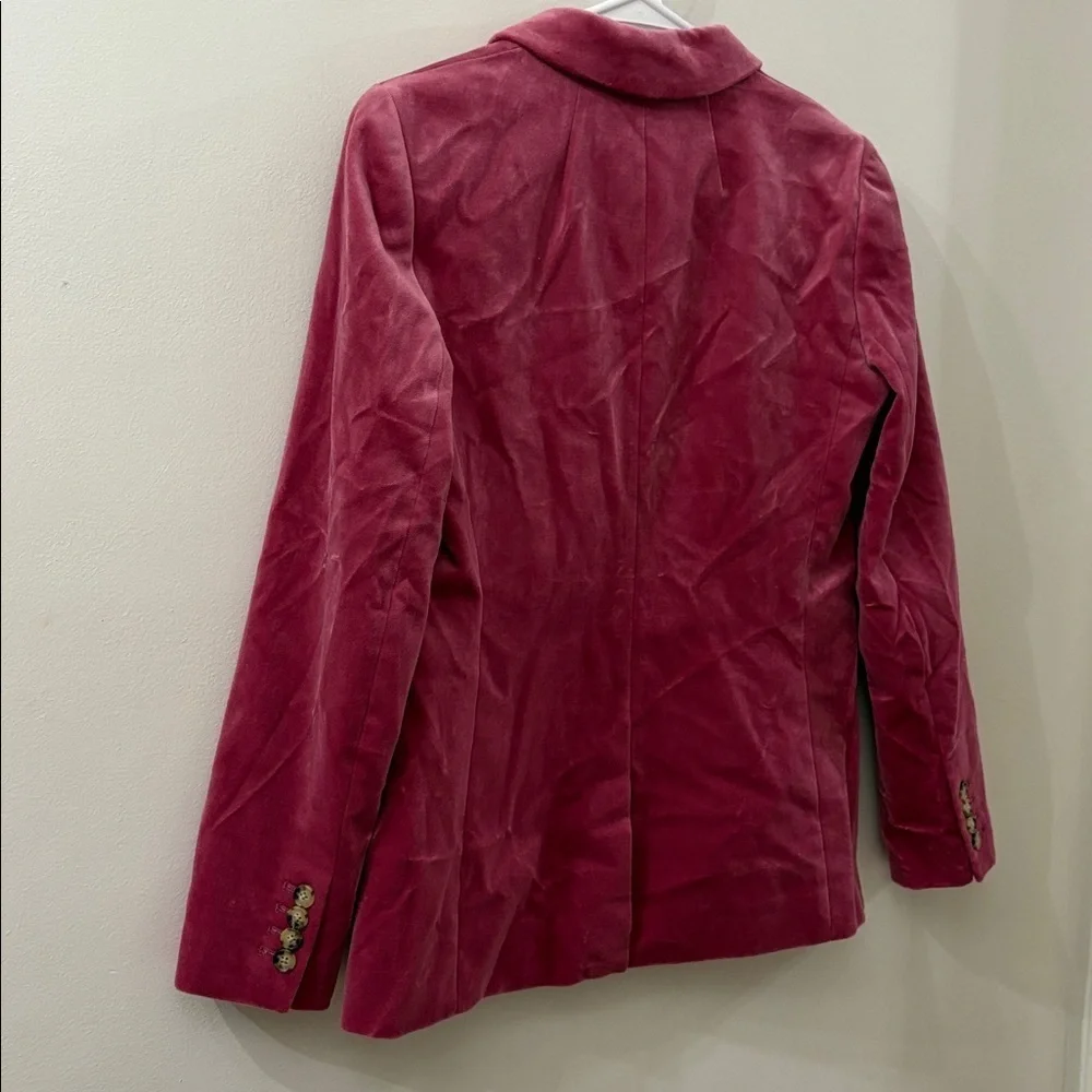 J. Crew NWT Parke Velvet Women's Blazer - size 2 - pink - 100% cotton